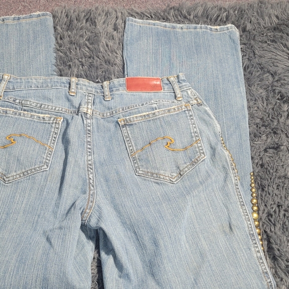 Barbara Lesser Fibers Red Label Women's Jeans with studs Size 10 - Picture 5 of 8